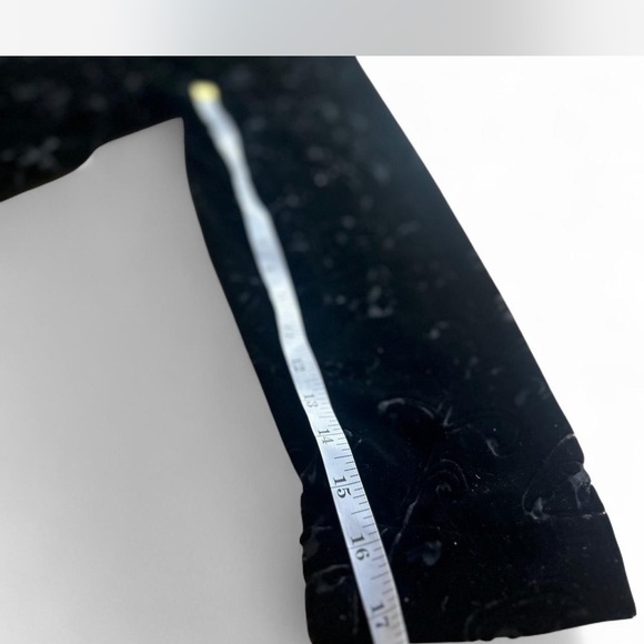 Black Burn Out Floral Velvet Button-up Blouse Silk-blend Long-sleeved XL - Picture 6 of 7